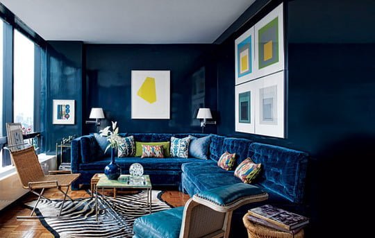 rel= navy blue interior design trends