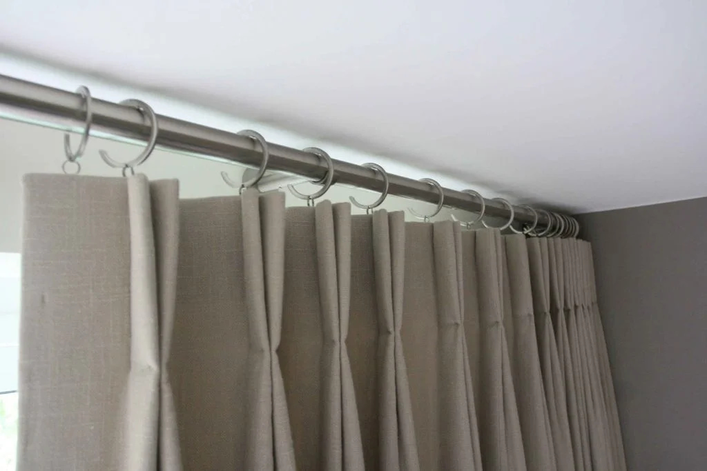 Pinch Pleat (or tailored pleat) Curtains