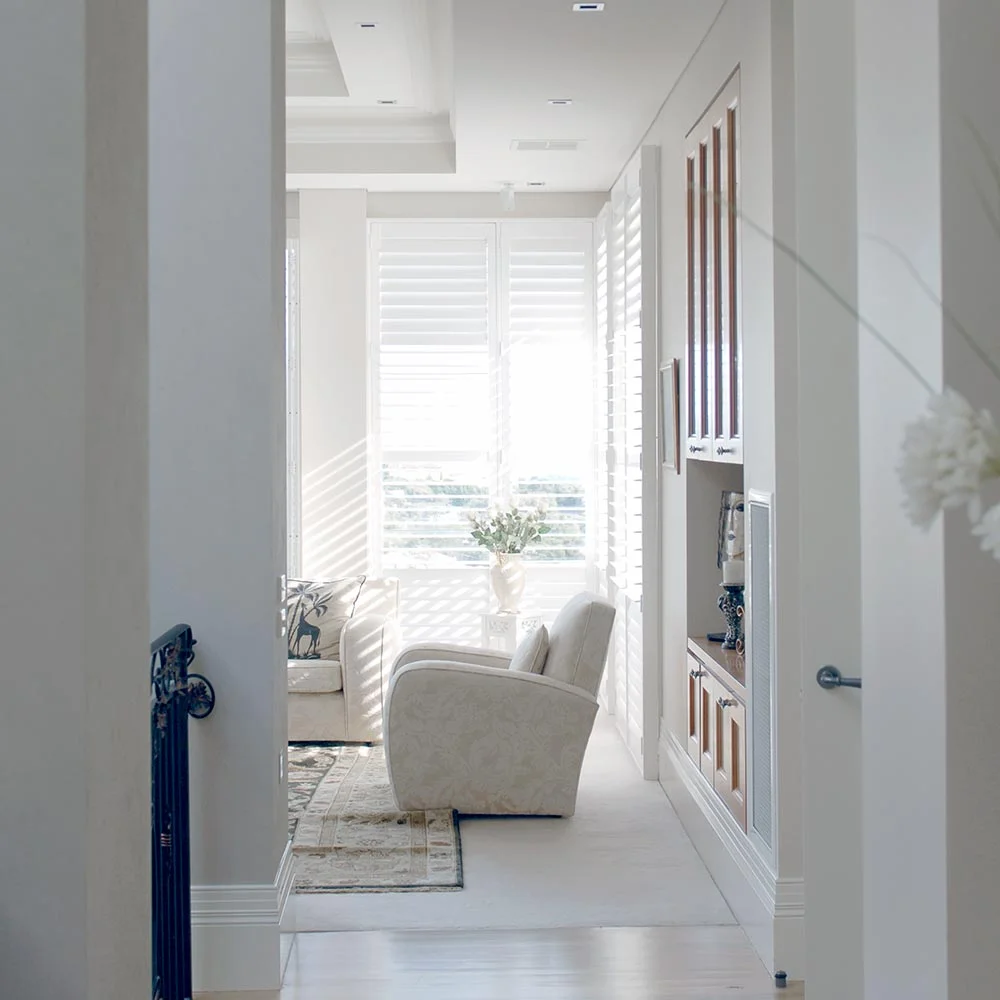 White Teak Plantation Shutters