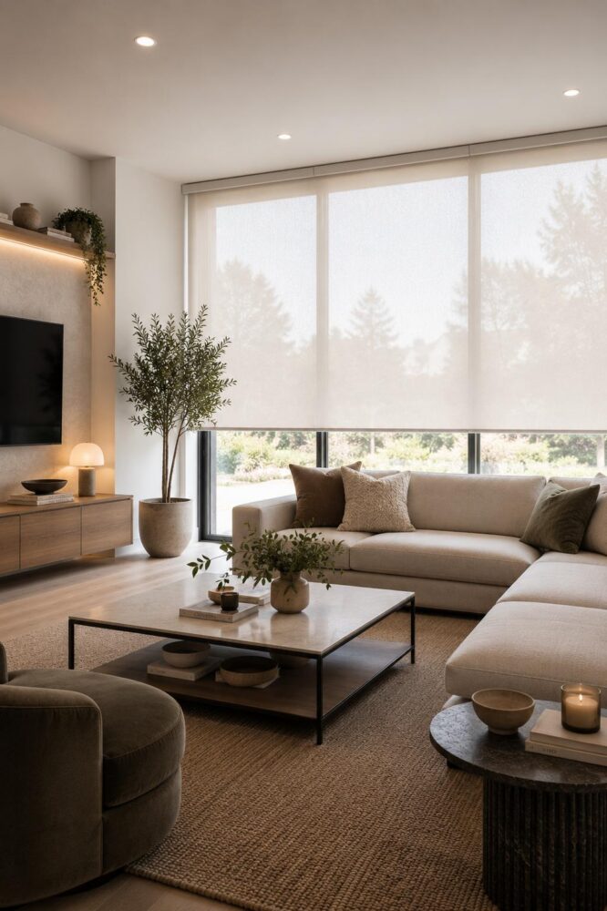 Motorised Light Filter Roller Blind(1)