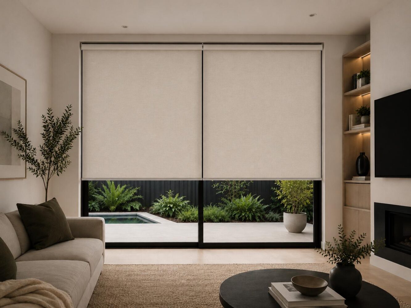Warm White Roller Blinds